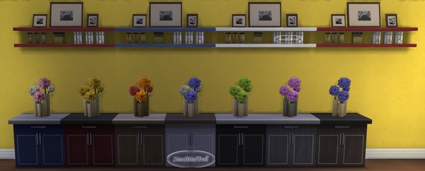 etageres meubles bas fleur kit en cuisine